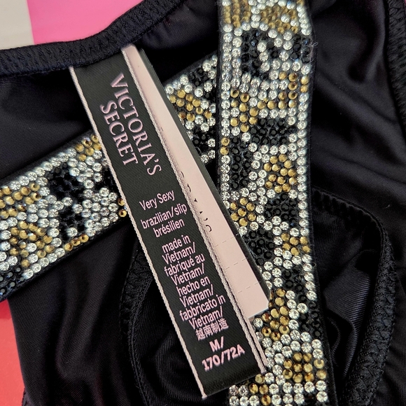 Victoria's Secret Very Sexy Brazilian Shine Strap Panty NWT High Cut Leg Bikini - Picture 11 of 15